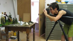 Diana Thorneycroft photographing a scene